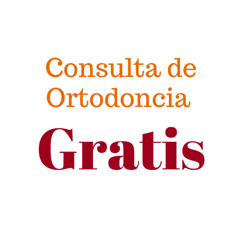 The image shows a graphic with text in Portuguese, which includes a logo for  Consulta de Ortodontia  and the phrase  Gr  tis.